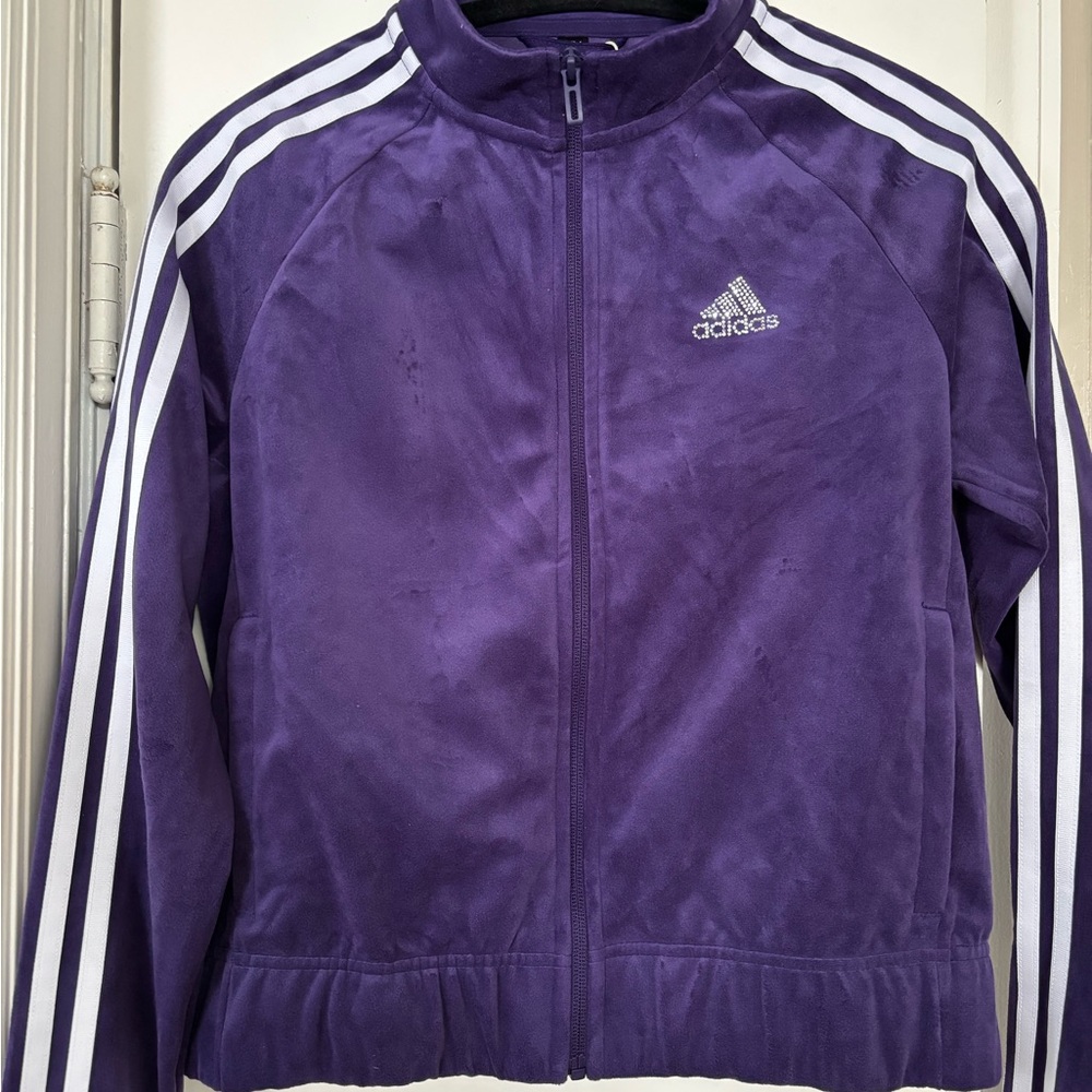 Adidas Violet Jacket with White Accents